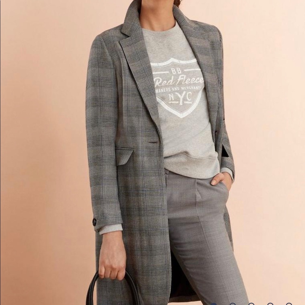 Brooks Brothers Red Fleece Plaid Coat